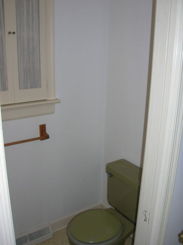 Dated Bathroom With Green Toilet