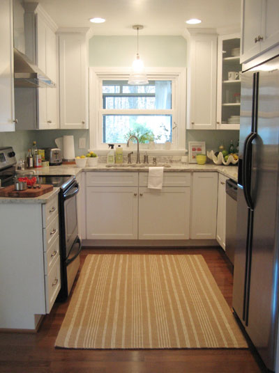 Small White Kitchen With Granite Counters